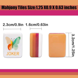 Ensemble de Mahjong Américain de Luxe à Motif Floral Pastel, Écologique, en Acrylique, avec Pieds Pliants, pour 4 Joueurs, Tuiles de Jeu, Tuiles Joker, Cadeau de Fêtes - Product Image 5
