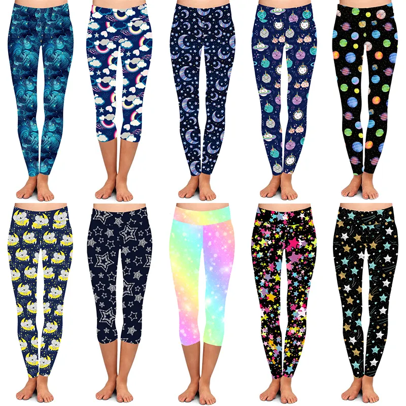 Colorful mermaid scale Printed Women High yoga waist buttery soft 92% polyester 8% spandex leggings for women