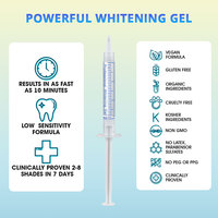 TONGWODE - Jeringas de Gel Blanqueador Dental con Peróxido al 35% de 3 ml, 7 g, para Uso Doméstico, Cuidado Dental