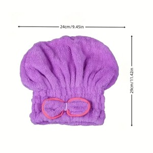 Nuevo Turbante de Microfibra para el Cabello con Lazo, de Secado Rápido, Estilo Princesa - Product Image 2