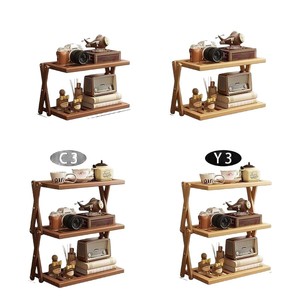 Support de rangement pour tasses de bureau, organisateur en bambou à 3 niveaux, type sur pied, pour le bureau, la cuisine, la salle de bain, le rangement des maquillages - Product Image 5