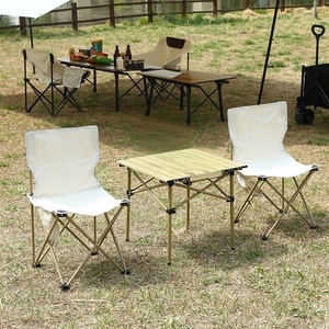<span class=keywords><strong>Set</strong></span> di Sedia e Tavolo Pieghevoli Leggeri per Campeggio, Spiaggia, Picnic, Viaggi e Cene in Hotel, Ideale per Barbecue - Product Image 1