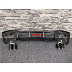 Diffuseur en Fiber de carbone de pare-chocs arrière de voiture noire pour diffuseur arrière <span class=keywords><strong>Audi</strong></span> B9 A5 S5 - Product Image 2