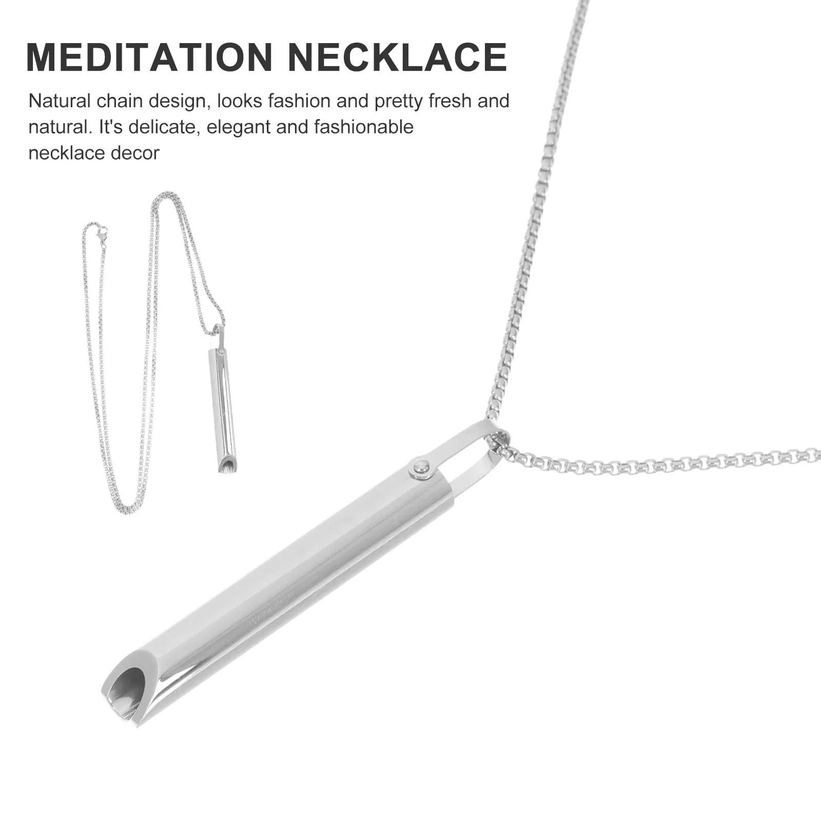 Open De Innerlijke Wereld Bos Vrijheid Zilveren Ketting Mindful Ademhaling Ketting Stress Verlichting Fluitende Hanger Ketting