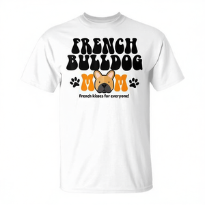 Camiseta para mamá de bulldog francés, besos franceses para todos - Product Image 2