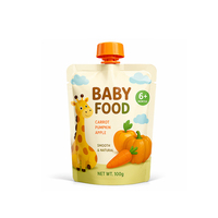 Bouteille souple personnalisable en plastique écologique de qualité alimentaire, imprimée en héliogravure, pour jus de fruits (ananas, mangue), lait et café