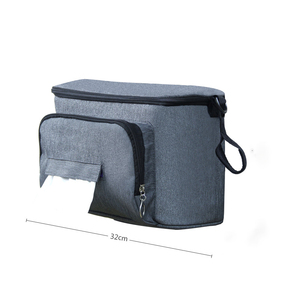 Bolsa Organizadora para Cochecito de Bebé, Color Sólido, Bolsa para Cochecito, Carrito, Cesta, Gancho, Mochila, Accesorios para Cochecito, Negro - Product Image 2