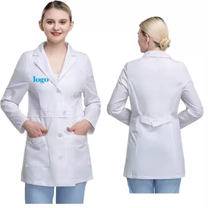 Manteaux de médecin de laboratoire médical d'hôpital en gros uniformes chirurgicaux pour femmes avec logo personnalisé manteaux de laboratoire d'allaitement pour adultes - Product Image 1