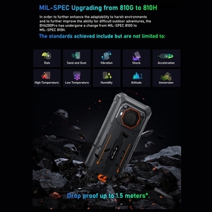 Téléphones mobiles 4G Android 13 NFC Blackview BV6200 Pro 6 Go + 128 Go, double carte Nano, écran 6,56 pouces, batterie 13000 mAh – Vente en gros - Product Image 5
