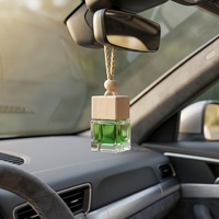 Diffuseur de parfum pour voiture personnalisé, bouteille en verre avec bouchon en bois, éliminateur d'odeurs, ornement d'intérieur de voiture