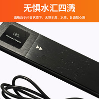 Cache-prise coulissant universel encastré pour table avec ports USB Type-C, prise électrique encastrée pour bureau, compatible EU, UK, AU, US, chargeur sans fil