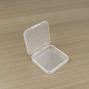 Transparent Plastic Square Box 6.5x6.5x1.5cm Covered Mini Storage For Jewelry <b>Nail</b> <b>Stickers</b> Toy Parts - Product Image 4