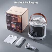 Diffuseur d'arômes Veilleuse Aurore 2026 Nouveau Humidificateur USB Flamme 300ml Télécommande Méduse Diffuseur d'Huiles Essentielles