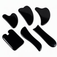Outil de massage facial en obsidienne noire naturelle en gros pour le modelage du visage, soins de la peau, outils de beauté, cadeau de spa, vente en gros