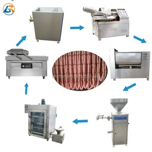 BR 소규모 소시지 만들기 공장 생산 라인 고기 시판 소시지 만들기 기계