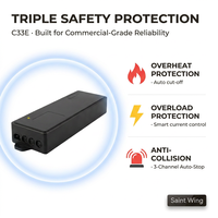Boîtier de commande d'actionneur linéaire à triple moteur Saint Wing C33E 300W pour bureau debout d'angle en L à 3 moteurs