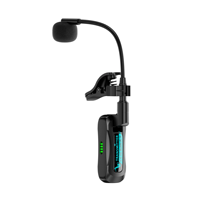 Microphone sans fil rechargeable UHF à pince pour saxophone, émetteur-récepteur, vente en gros