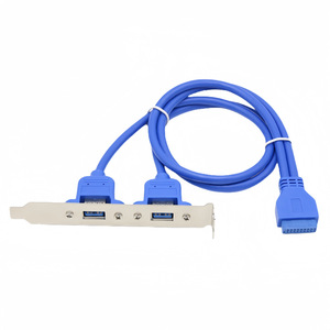 สายต่อขยาย USB 3.0 แบบสองพอร์ต 20 พิน สำหรับเมนบอร์ดไปยังช่อง I/O ด้านหลัง เพื่อเพิ่มพื้นที่ใช้งานข้อมูลสำหรับเคสคอมพิวเตอร์ - Product Image 1
