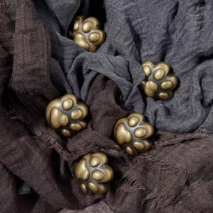 Poignées créatives en laiton à motif griffe de chat, à trou unique, montées en surface, style vintage, pour portes d'armoires, tiroirs, placards, et boutons de tirage pour chambres d'enfants - Product Image 4
