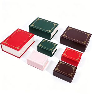 Custom Logo Wholesale Portable Paper <b>Box</b> Luxury Classic Book Style Magnetic Closure Jewelry <b>Box</b> Storage <b>Ring</b> Earring Gift <b>Box</b> - Product Image 4