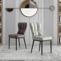 Chaise de Salle à Manger Nordique Cuir Métal Pas Cher Intérieur Vente en Gros Meuble de Maison Moderne Restaurant Or Luxe