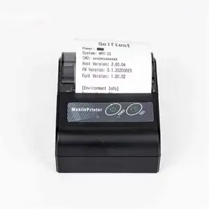 Impressora térmica de recibos BT 58mm para negócios, restaurante, etiqueta de código de barras, impressão de notas