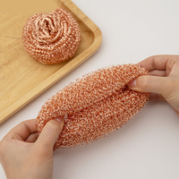 Tampon à récurer de nettoyage de cuisine robuste récureur fil laine gommage ultime 100% cuivre épurateur tampon à récurer pour la saleté graisse crasse