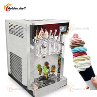 Crème glacée molle commerciale de 3 saveurs faisant la machine fabricant professionnel de LED d'affichage numérique Machine à crème glacée molle de service