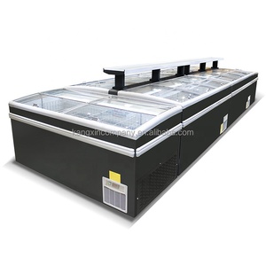 Congélateurs îlots de haute qualité avec porte coulissante en verre incurvé, congélateur à crème glacée grande capacité, congélateur profond pour supermarché - Product Image 6
