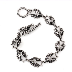 yunnique Dragon Wing Claw <b>Bracelet</b> Tibetan Silver Geometric Design Punk Style Jewelry - Product Image 1