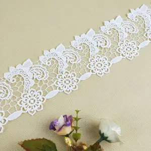 Più nuovo bianco del bambino delle ragazze del merletto chantilly lace bankok commercio all'ingrosso venezia lace trim