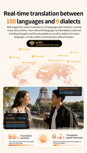เครื่องแปลภาษาออนไลน์/ออฟไลน์ 138 ภาษา แปลได้อย่างแม่นยำสำหรับการเดินทาง ธุรกิจ การเรียนรู้ รองรับระบบ 4G และ WiFi ระบบแอนดรอยด์ - Product Image 5
