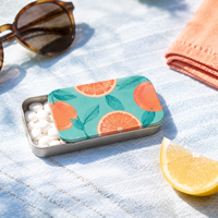 Boîte coulissante en métal personnalisée pour chewing-gum, échantillon gratuit, mini boîte à menthe pour emballage de bonbons, vente en gros