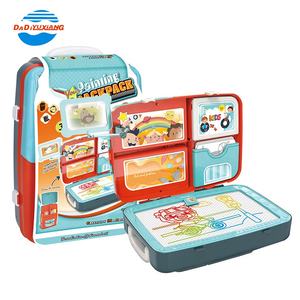Yüksek kalite 3 1 öğrenme çizim kurulu çocuklar için yazı tahtası oyuncaklar sırt çantası çizim kurulu - Product Image 6