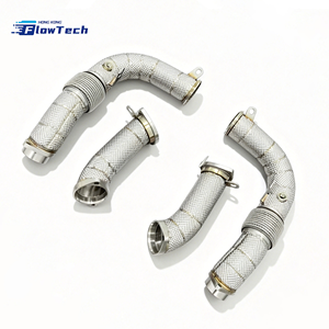 Tuyau d'échappement avant pour BMW G90 M5 S68 4.4T V8 bi-turbo hybride – Acier inoxydable 304, bouclier thermique - Product Image 2