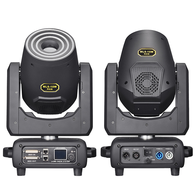 with ring 10W RGB Laser Moving Head ILDA 3d Full Color Luces Laser Para Dj Animation Laser Light for Dj Night Club