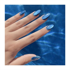 <span class=keywords><strong>Unghie</strong></span> <span class=keywords><strong>Finte</strong></span> Ovali Corte Effetto Occhi di Gatto, Copertura Completa, in Plastica ABS Autoadesive, Etichetta Privata - Product Image 3