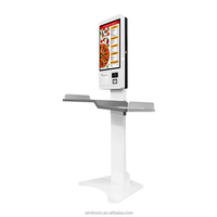 Quiosco de pedidos de McDonald's con impresión térmica de 21,5-23,8 pulgadas, máquina de pedidos de alimentos con pantalla táctil, reconocimiento Facial SDK