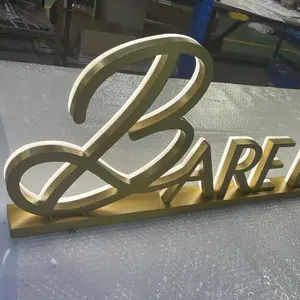 Enseignes 3D rétroéclairées Daco Sign OEM/ODM pour la décoration de commerces et de bien <span class=keywords><strong>immobilier</strong></span>, éclairage en acier inoxydable, étanche IP65, conception gratuite - Product Image 1