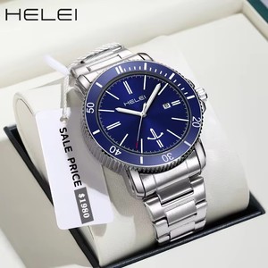 Helei นาฬิกาควอทซ์กันน้ำสำหรับผู้ชาย, 9002 H9002A-<span class=keywords><strong>G</strong></span> สไตล์สปอร์ตกันน้ำนาฬิกาสปอร์ตสไตล์ญี่ปุ่นเรืองแสง - Product Image 2