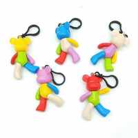 Dessin animé ours porte-clés ABS fluide ours sac suspendu porte-clés sac porte-clés accessoires