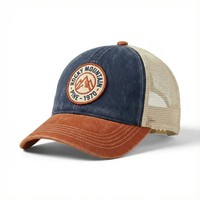 Casquette de sport unisexe à 6 panneaux avec logo brodé personnalisé, casquette de camionneur en maille, visière incurvée, casquette snapback