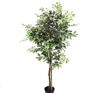 Kunstmatige Bomen Voor Hal, Beste Koop Indoor Thuis Huis Decor Faux Nep Planten Kunstmatige Bonsai Ficus Boom