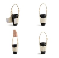 Manchon de tasse à thé en velours d'hiver Portable et support de tasses à café transporteur bouteille d'eau sac à bandoulière pour tasses thermos en verre