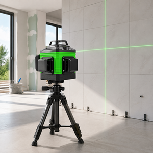 เลเซอร์ระดับอุตสาหกรรมแบบปรับระดับอัตโนมัติ แสงสีเขียว 16 เส้น 4D 360 องศา มาตรฐาน CE แบตเตอรี่ลิเธียม สำหรับงานปูกระเบื้อง ทำเครื่องหมายพื้นผิวผนัง - Product Image 5