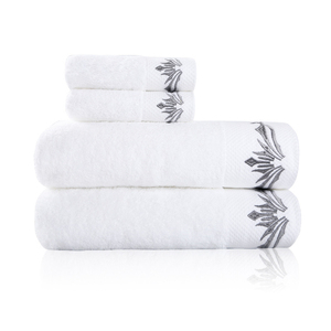Set di asciugamani da bagno in cotone pettinato di lusso 4 pezzi <span class=keywords><strong>Per</strong></span> Set - Product Image 6