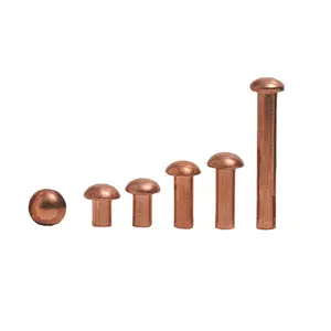 GB109 M1.5 M2.0 M2.5 M3 M4 M5 M6 M8 Copper Solid Rivets Knock Flat Head Rivet Flat Head Copper Solid Brass Rivet