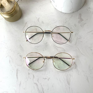 Gafas de Metal Redondas Retro Qianai V3-1885, Montura Completa, Lentes de PC, Anti-UV, Anti-Luz Azul, Unisex, Origen Taizhou - Product Image 5