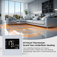 Thermostat programmable à écran tactile, design moderne, interface conviviale, application Tuya, chauffe-eau, chaudière à gaz