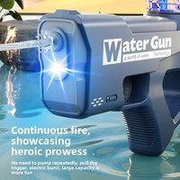 Pistolet à eau électrique en plastique pour enfants de 4 à 6 ans, jeu de tir estival, pistolet à eau automatique avec lumières colorées
